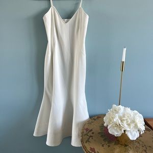 Fit and flare white dress